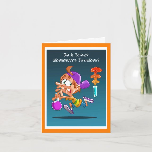 Tarjeta divertida de agradecimiento al profesor de (Anverso)