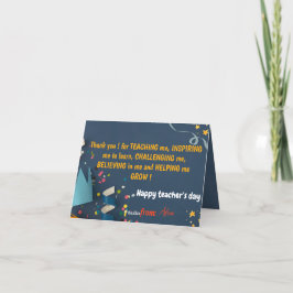 Tarjeta divertida de agradecimiento para el maestr