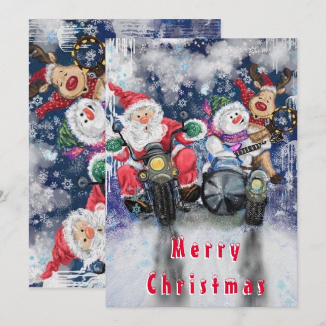 Tarjeta divertida de amigos navidades (Anverso / Reverso)