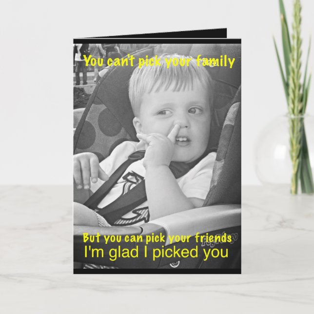 Tarjeta divertida de amistad (Anverso)