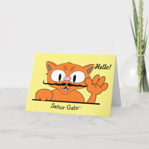 Tarjeta divertida de amistad Meow's It Goin'? Gato