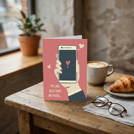 Tarjeta divertida de amor por teléfono: no puedo f