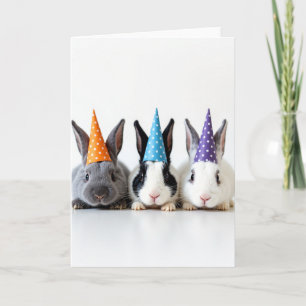 Tarjeta divertida de animales de fiesta