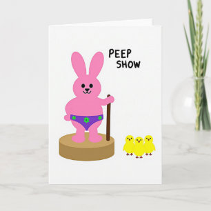 Tarjeta Divertida de Animales Peep Show