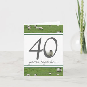 Tarjeta divertida de aniversario de rubí de 40 año