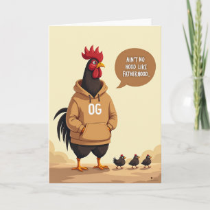 Tarjeta divertida de aves para el Día del Padre