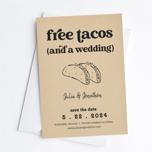Tarjeta divertida de aviso de fecha de tacos grati (Subido por el creador)