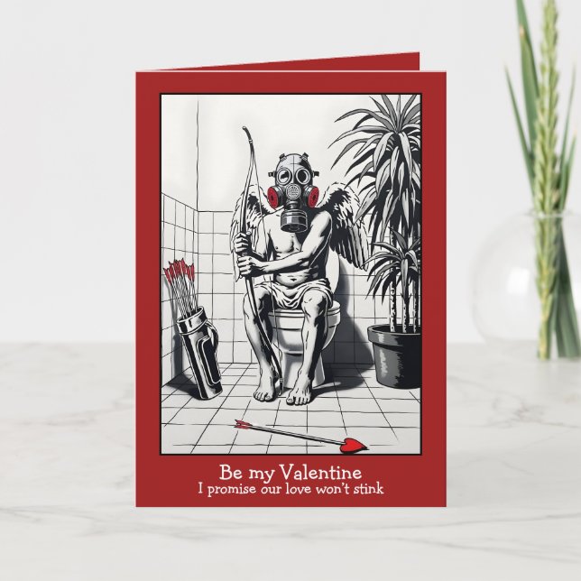 Tarjeta divertida de “Be My Valentine” – Estilo es (Anverso)