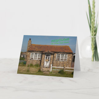 Tarjeta divertida de bienvenida a casa nueva