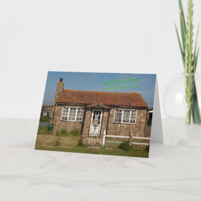 Tarjeta divertida de bienvenida a casa nueva (Anverso)