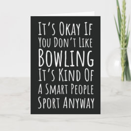 Tarjeta divertida de bolos Equipo de bolos Strike