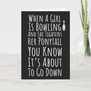 Tarjeta Divertida de Bolos para Ella Chicas Adoles
