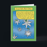 Tarjeta divertida de Boot Camp del copo de nieve<br><div class="desc">Tarjeta de felicitación del día de fiesta</div>