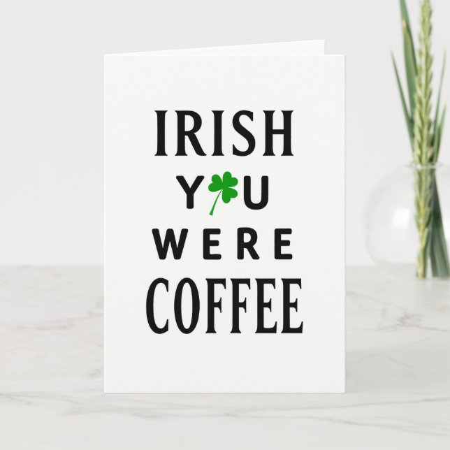 Tarjeta Divertida de Café Irlandés (Anverso)