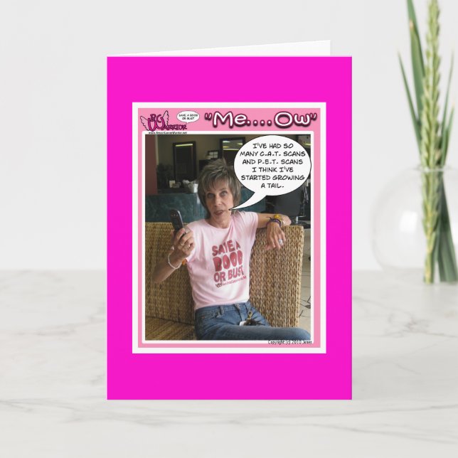 Tarjeta divertida de cáncer de mama (Anverso)