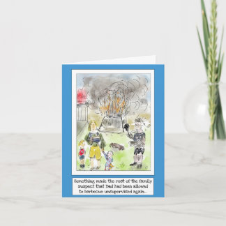 Tarjeta divertida de caricaturas para el Día del P