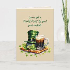 Tarjeta divertida de cerveza del día de San Patric