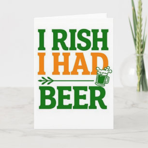 Tarjeta divertida de cerveza irlandesa