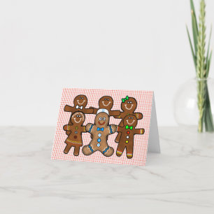 Tarjeta divertida de Chrismukkah de hombres/mujere