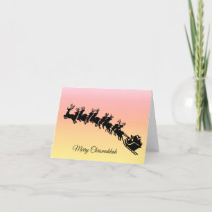 Tarjeta divertida de Chrismukkah judío trineo de R