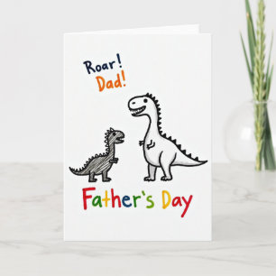 Tarjeta Divertida de Cocodrilo Rugiendo Papá