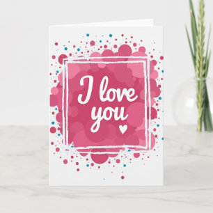 Tarjeta Divertida de Color Fuchsia de 'Te Quiero'
