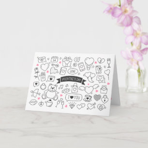 Tarjeta divertida de colorear para San Valentín