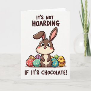 Tarjeta divertida de conejito y huevos