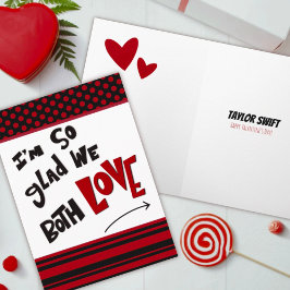 Tarjeta divertida de corazones de San Valentín de