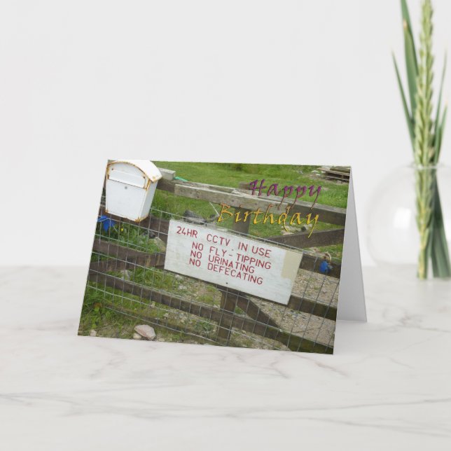 Tarjeta divertida de cumpleaños (Anverso)