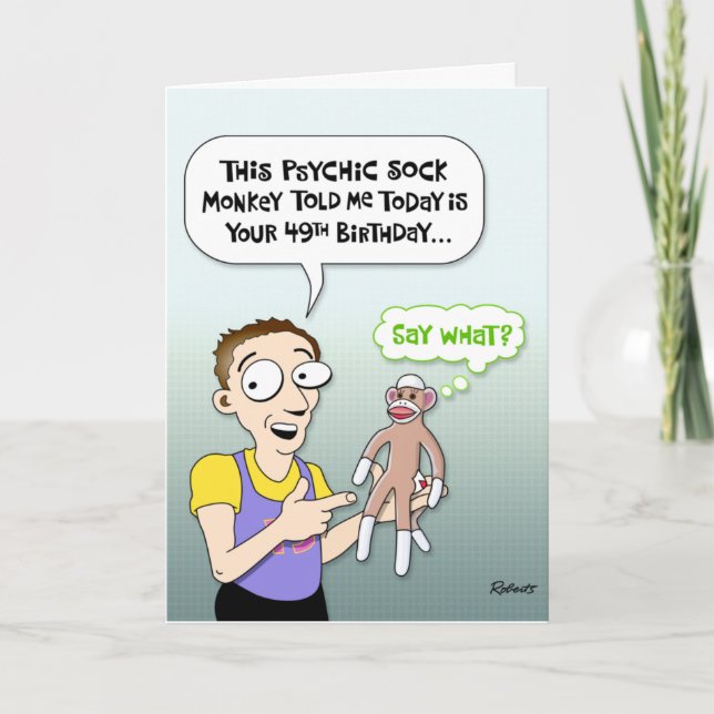 Tarjeta divertida de cumpleaños 49 (Anverso)