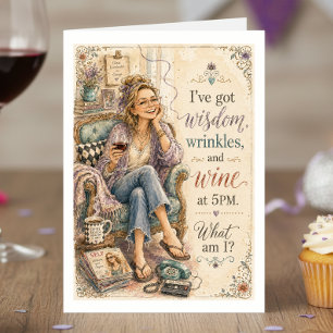 Tarjeta divertida de cumpleaños 50 para ella con h