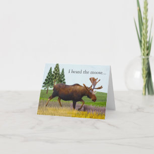 Tarjeta divertida de cumpleaños con paisaje natura