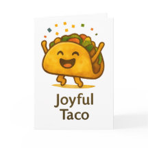 Tarjeta divertida de cumpleaños de taco Saludo