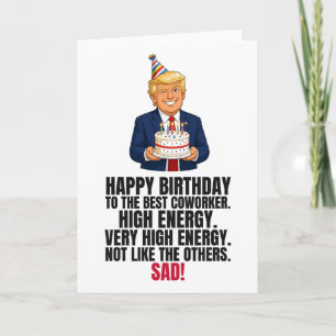 Tarjeta divertida de cumpleaños de Trump para comp