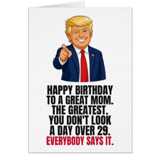 Tarjeta divertida de cumpleaños de Trump para mamá