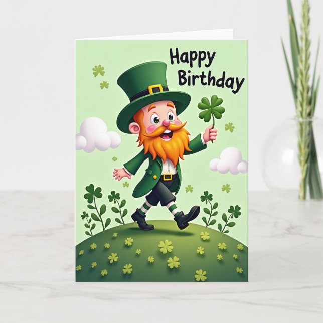 Tarjeta divertida de cumpleaños del duende (Anverso)