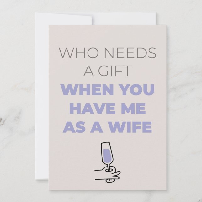 Tarjeta divertida de cumpleaños del marido (Anverso)