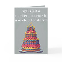 Tarjeta divertida de cumpleaños – "La edad es solo
