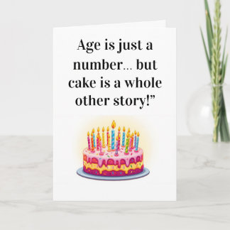 Tarjeta divertida de cumpleaños – "La edad es solo