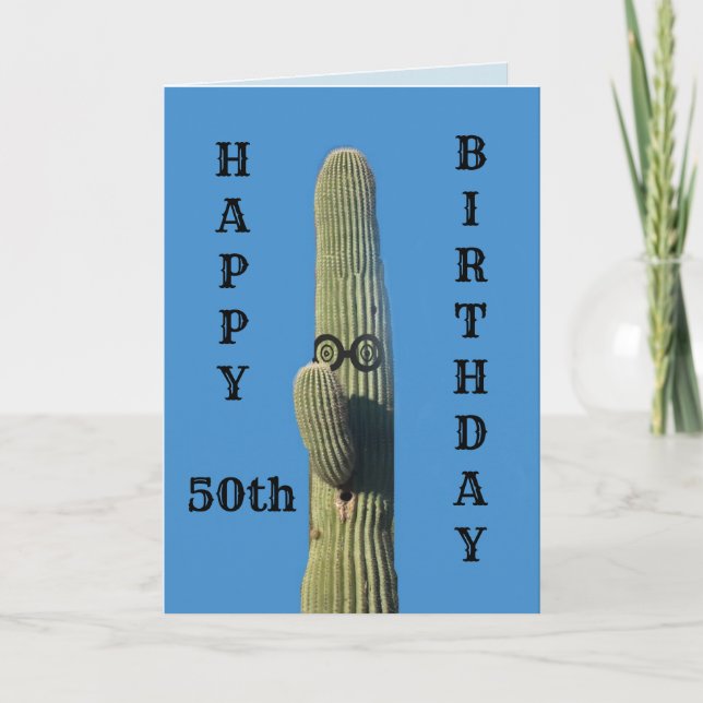 Tarjeta divertida de cumpleaños número 50 (Anverso)