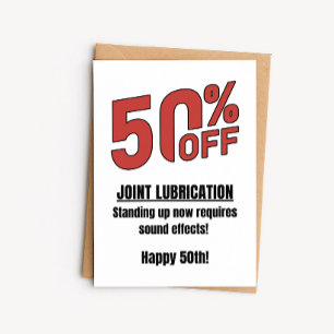 Tarjeta divertida de cumpleaños número 50 - 50% de