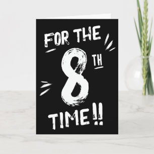 Tarjeta divertida de cumpleaños número 8 para niño