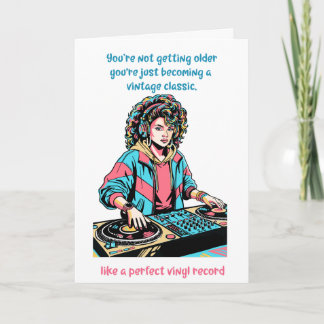 Tarjeta divertida de cumpleaños para amigo DJ de v