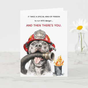 Tarjeta divertida de cumpleaños para bombero, comp