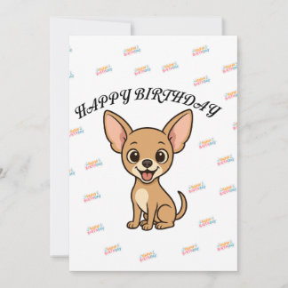 Tarjeta divertida de cumpleaños para Chihuahua