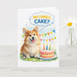 Tarjeta divertida de cumpleaños para Corgi – “¿Hue