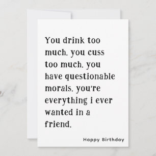 Tarjeta divertida de cumpleaños para la mejor amig