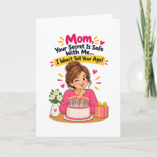 Tarjeta divertida de cumpleaños para Mamá