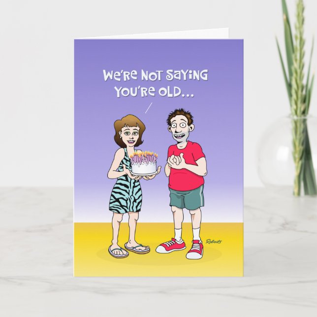 Tarjeta divertida de cumpleaños para papá (Anverso)